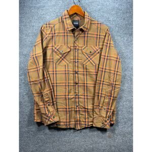 5.11 Tactical Peak Long Sleeve Shirt Men's M Battle Brown Plaid Snap Up RAPIDraw